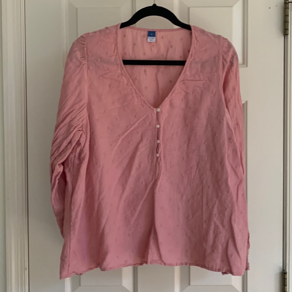 Pink cotton long sleeve